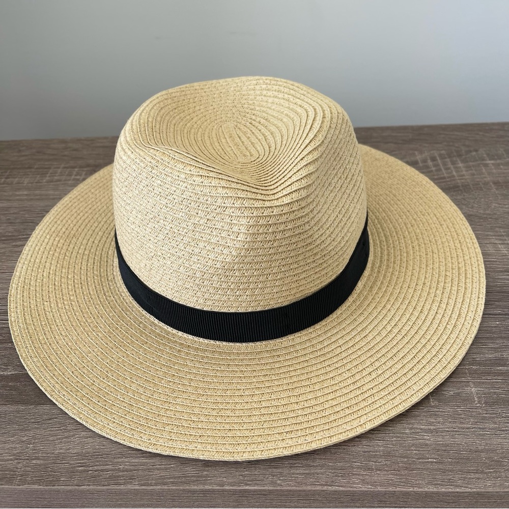 J. Crew Packable Straw Hat #AL151 Size Medium/Large NEW - Picture 3 of 6